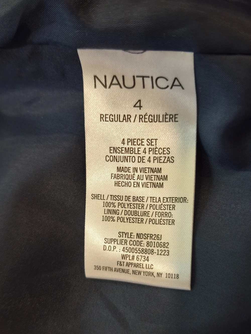 Nautica Boys Navy Blue Two-Button Blazer